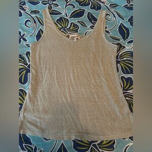 Jennifer Lopez Shimmering Silver Tank Top